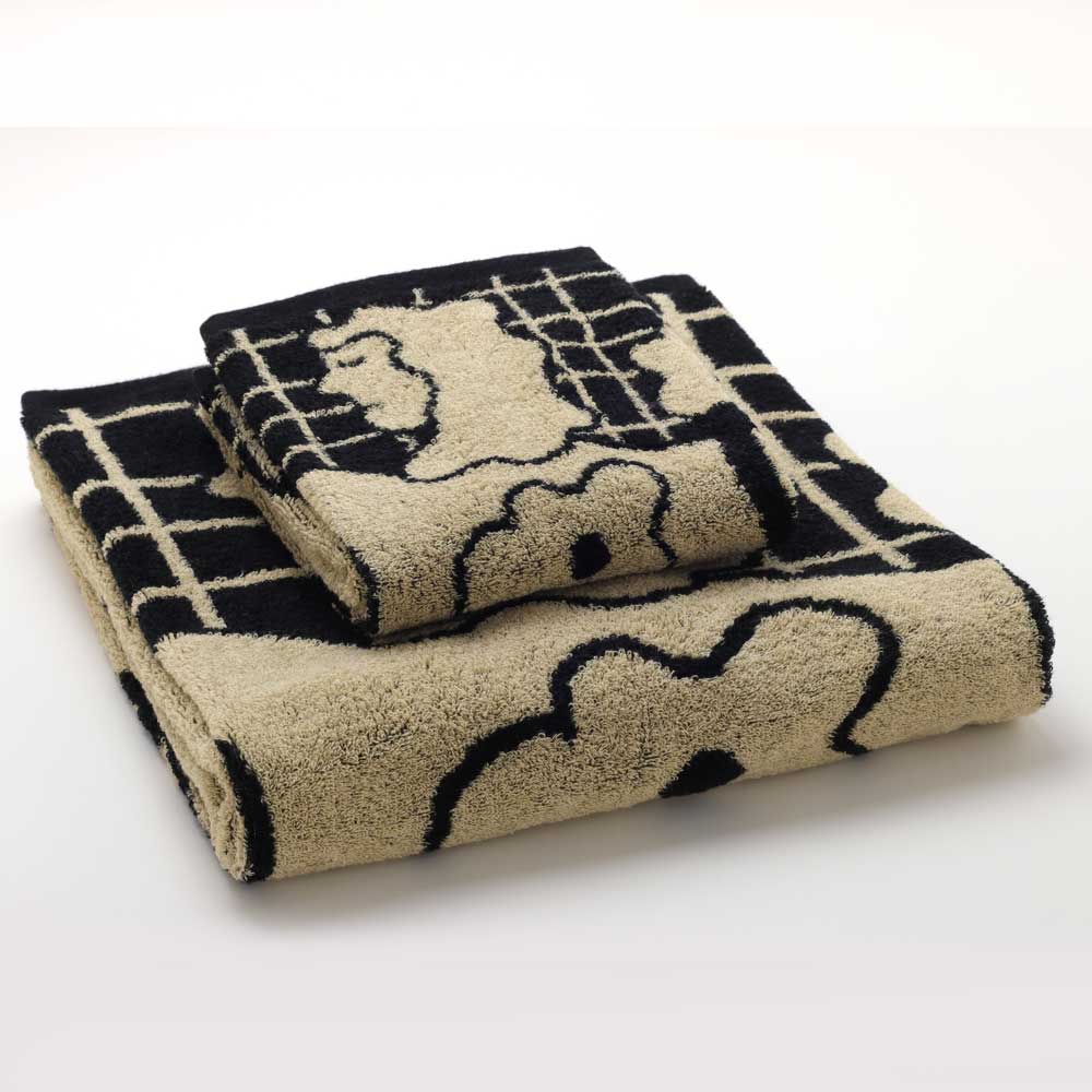 渡辺パイル<br>BUNCH OF FLOWERS バスタオル - BLACK<br>cerote antiques・大和店・relaod店 - ヴィンテージ SHARK ATTACK