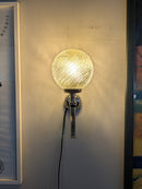 スパイラルテクスチャーガラス クロームブラケットランプ <br>1960's-1970’s <br>TAMAGAWA BASE