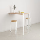 TIPTOE<br>BIG LOU bar stool – SOLID OAK <br>CLOUDY WHITE - ヴィンテージ SHARK ATTACK