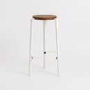 TIPTOE<br>BIG LOU bar stool – TINTED OAK <br>CLOUDY WHITE - ヴィンテージ SHARK ATTACK