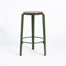TIPTOE<br>MI LOU mid-high stool – TINTED OAK <br>ROSEMARY GREEN - ヴィンテージ SHARK ATTACK