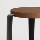 TIPTOE<br>MI LOU mid-high stool – TINTED OAK <br>GRAPHITE BLACK - ヴィンテージ SHARK ATTACK