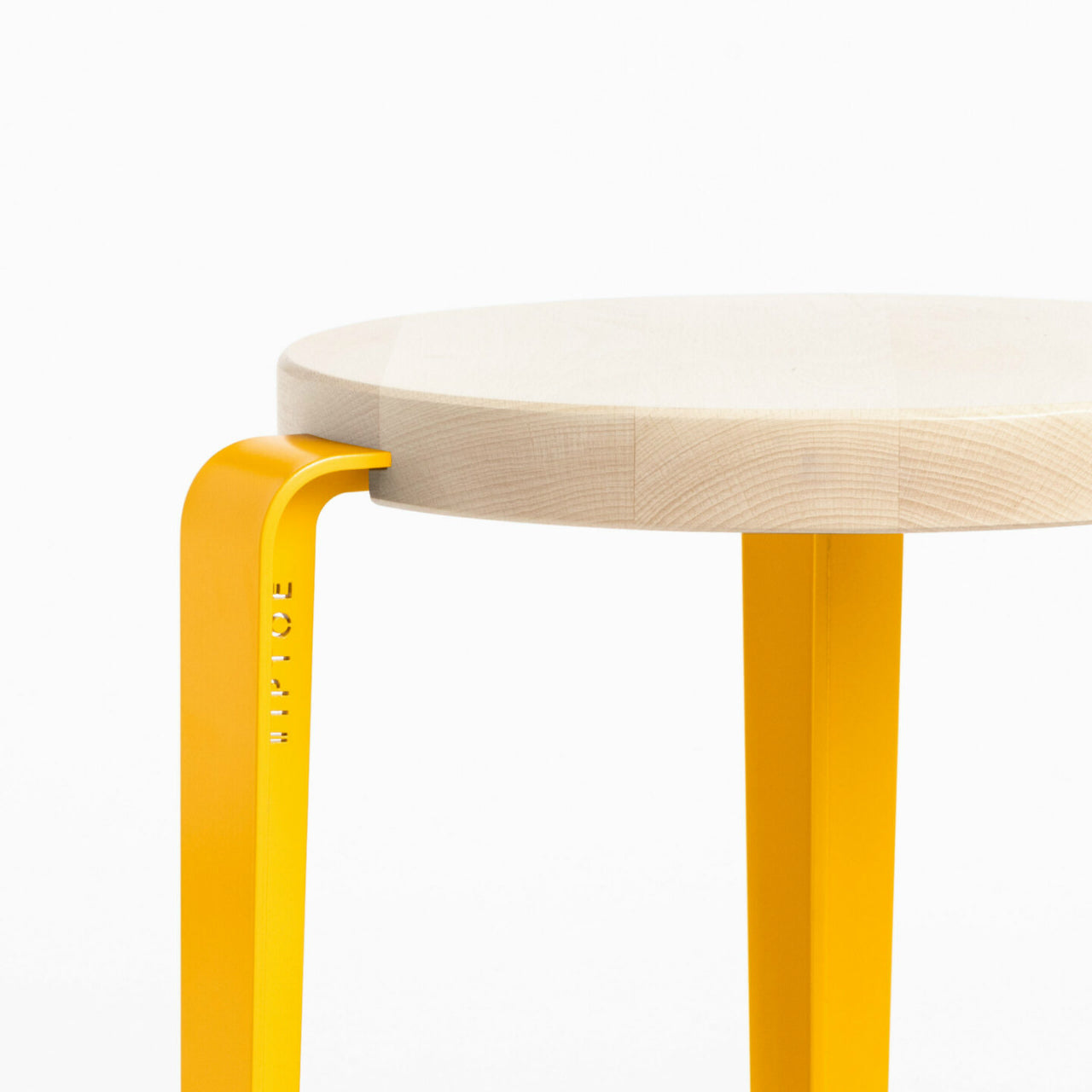 TIPTOE<br>LOU stool – SOLID BEECH <br>SUNFLOWER YELLOW - ヴィンテージ SHARK ATTACK