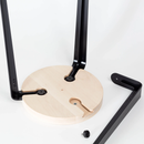 TIPTOE<br>MI LOU mid-high stool – SOLID BEECH <br>DARK STEEL - ヴィンテージ SHARK ATTACK