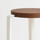 TIPTOE<br>BIG LOU bar stool – TINTED OAK <br>CLOUDY WHITE - ヴィンテージ SHARK ATTACK
