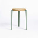 TIPTOE<br>LOU stool – SOLID OAK <br>EUCALYPTUS GREY - ヴィンテージ SHARK ATTACK