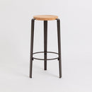 TIPTOE<br>BIG LOU bar stool – SOLID OAK <br>DARK STEEL - ヴィンテージ SHARK ATTACK