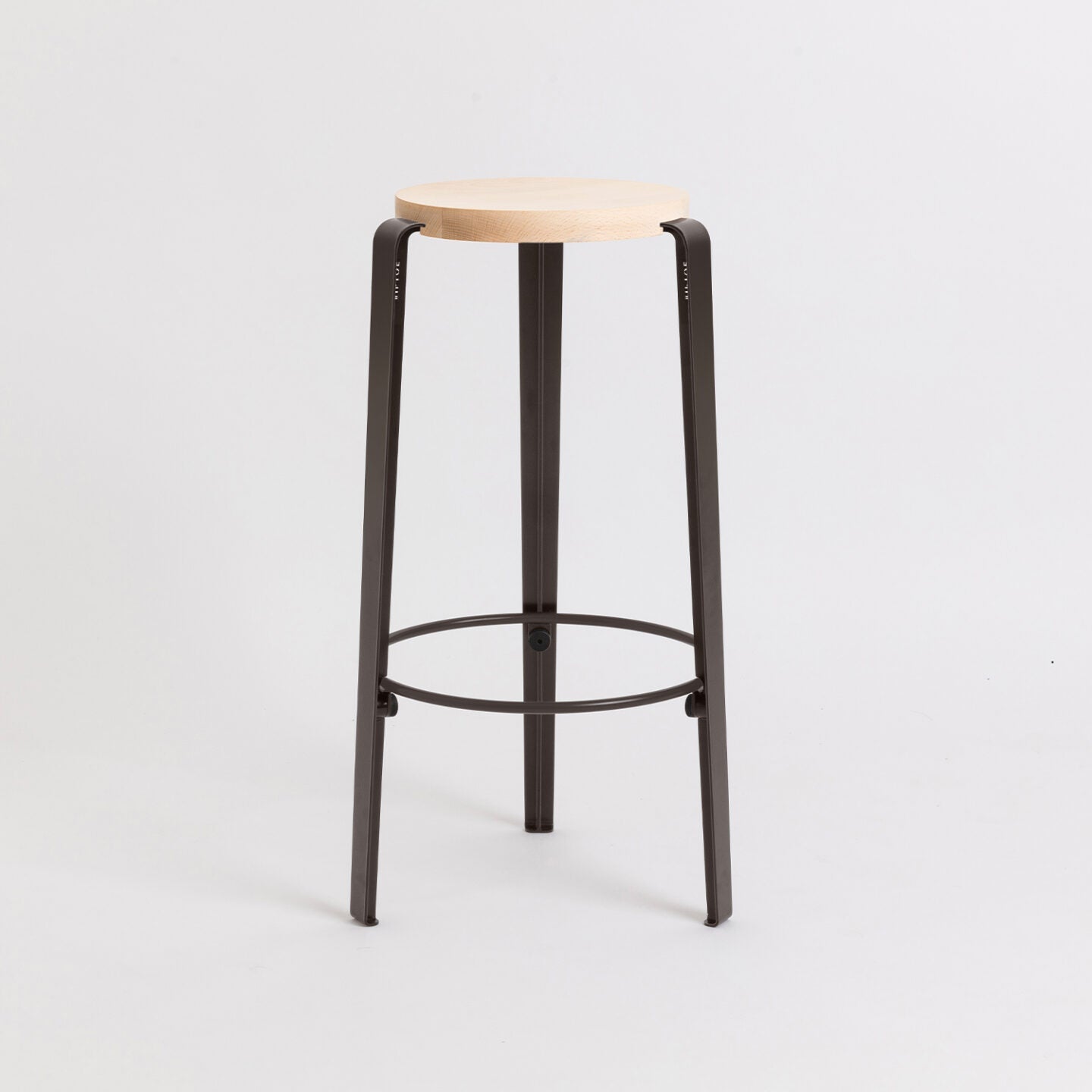 TIPTOE<br>BIG LOU bar stool – SOLID BEECH <br>GRAPHITE BLACK - ヴィンテージ SHARK ATTACK