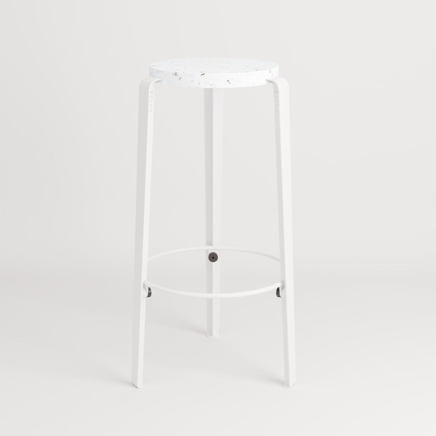 TIPTOE<br>BIG LOU bar stool in recycled plastic VENEZIA <br>CLOUDY WHITE - ヴィンテージ SHARK ATTACK