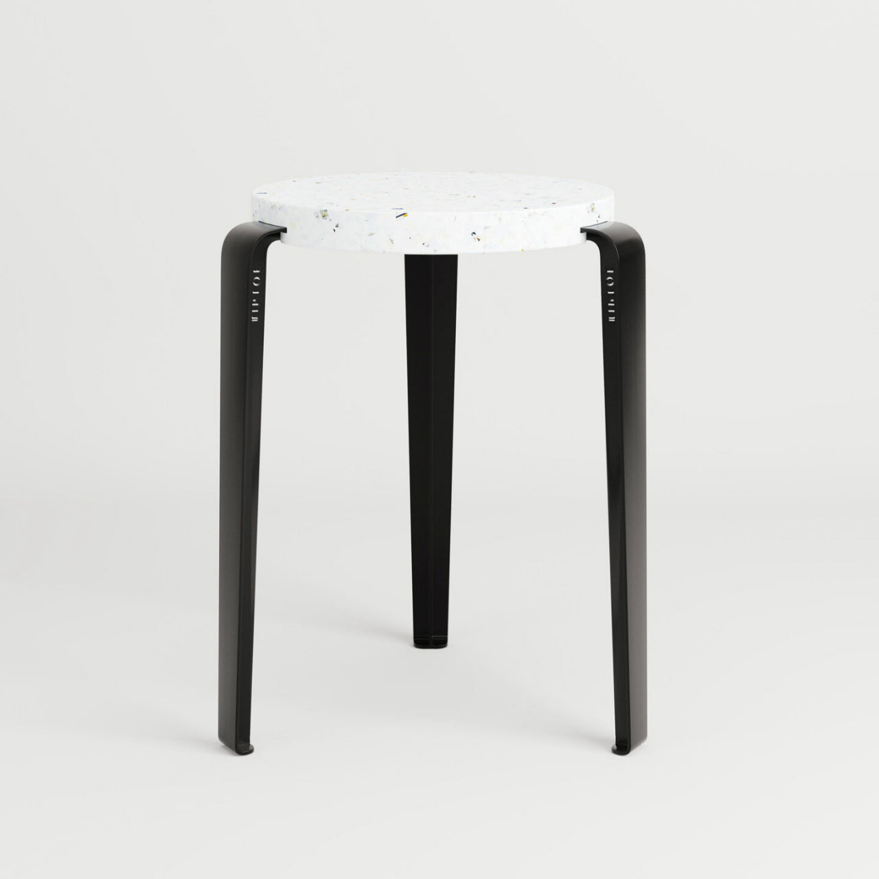 TIPTOE<br>LOU stool in recycled plastic VENEZIA <br>GRAPHITE BLACK - ヴィンテージ SHARK ATTACK