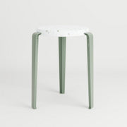 TIPTOE<br>LOU stool in recycled plastic VENEZIA <br>EUCALYPTUS GREY<br>cerote antiques - ヴィンテージ SHARK ATTACK